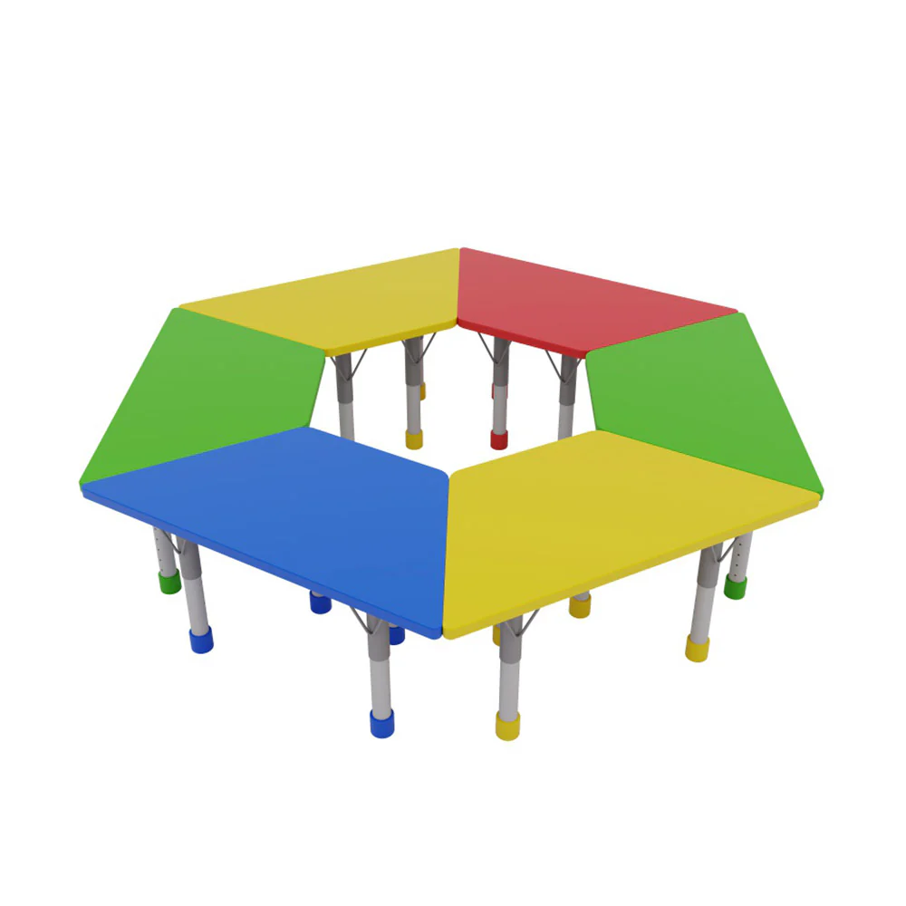 Orange Trapezoid Kindergarten Desk01